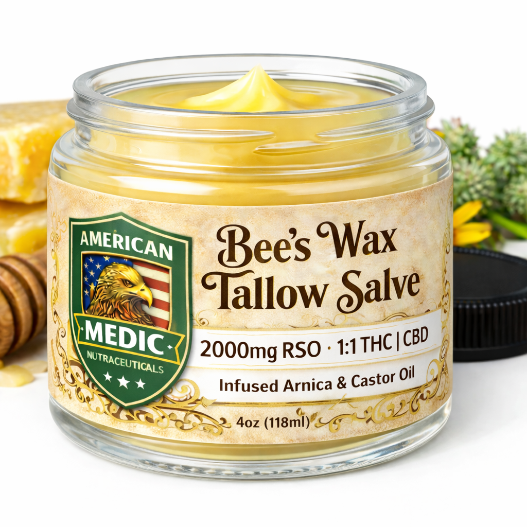2000mg Bees Wax Tallow Salve RSO Infused